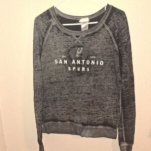 Womens San Antonio Spurs Black Sweatshirt Medium